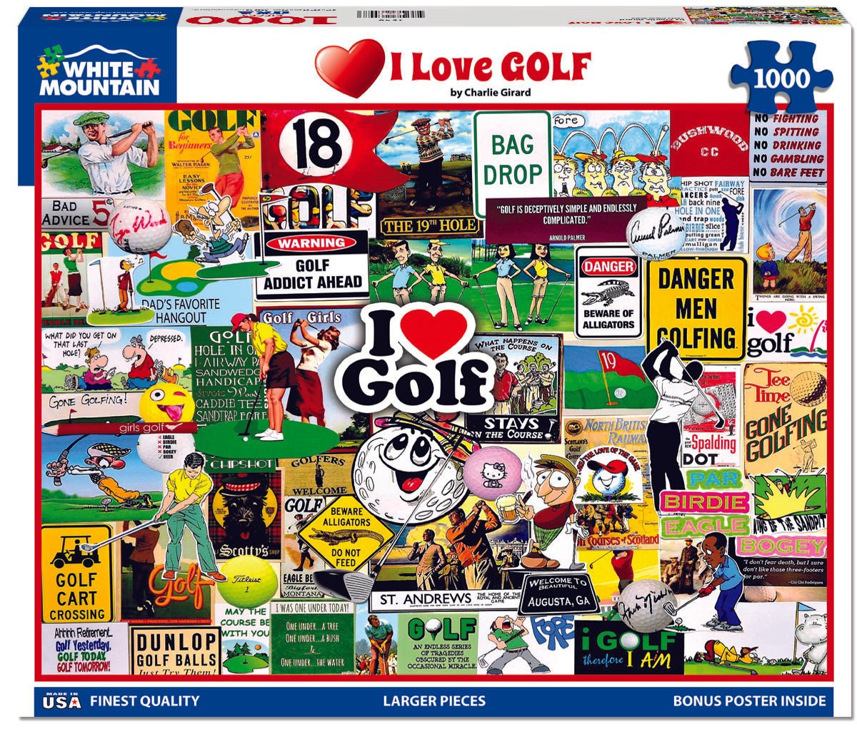 I Love Golf (1548pz) - 1000 Piece Jigsaw Puzzle