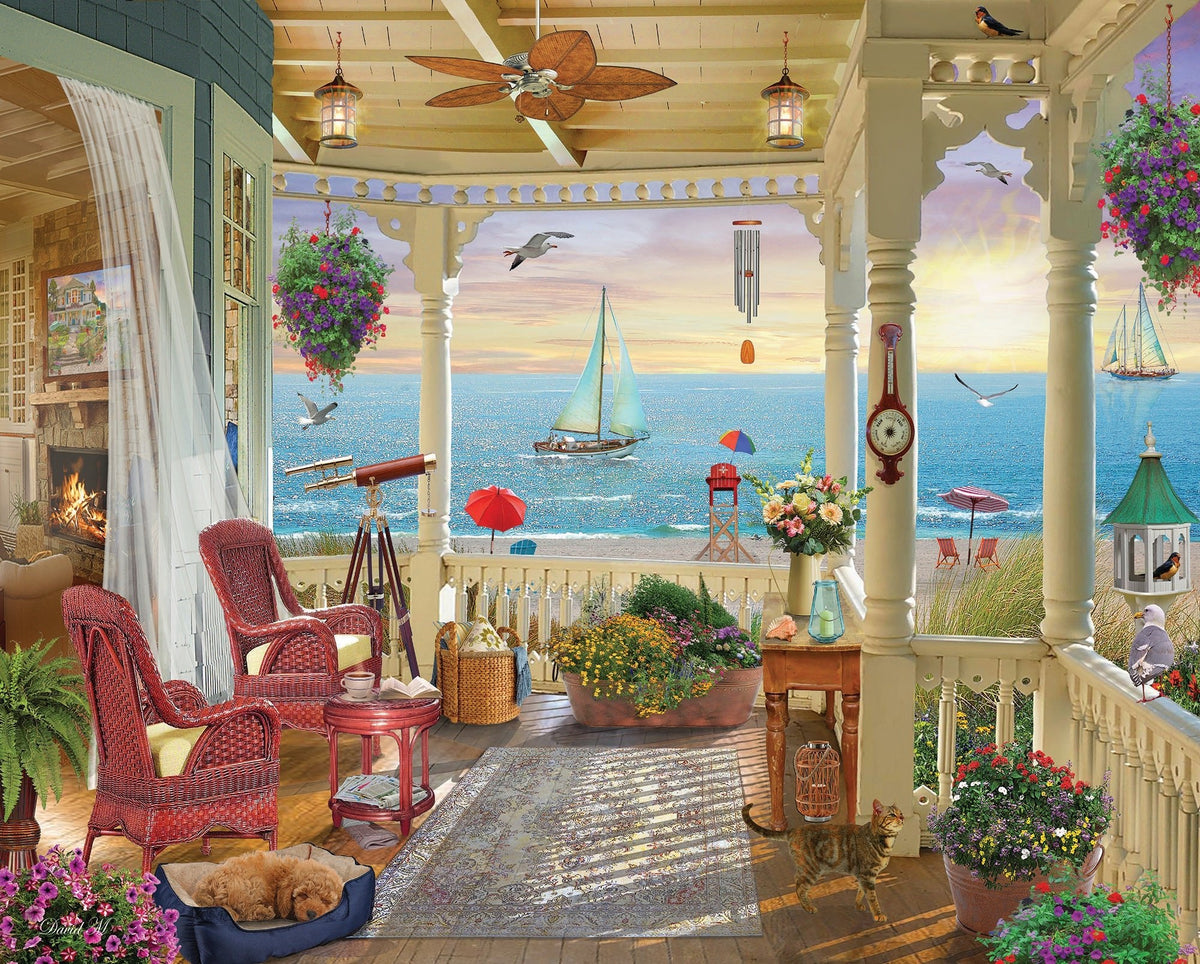 Set of 4: Artist David Maclean - Coastal Retreats Bundle 1000 piece