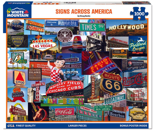 Signs Across America (2145pz) - 1000 Piece Jigsaw Puzzle