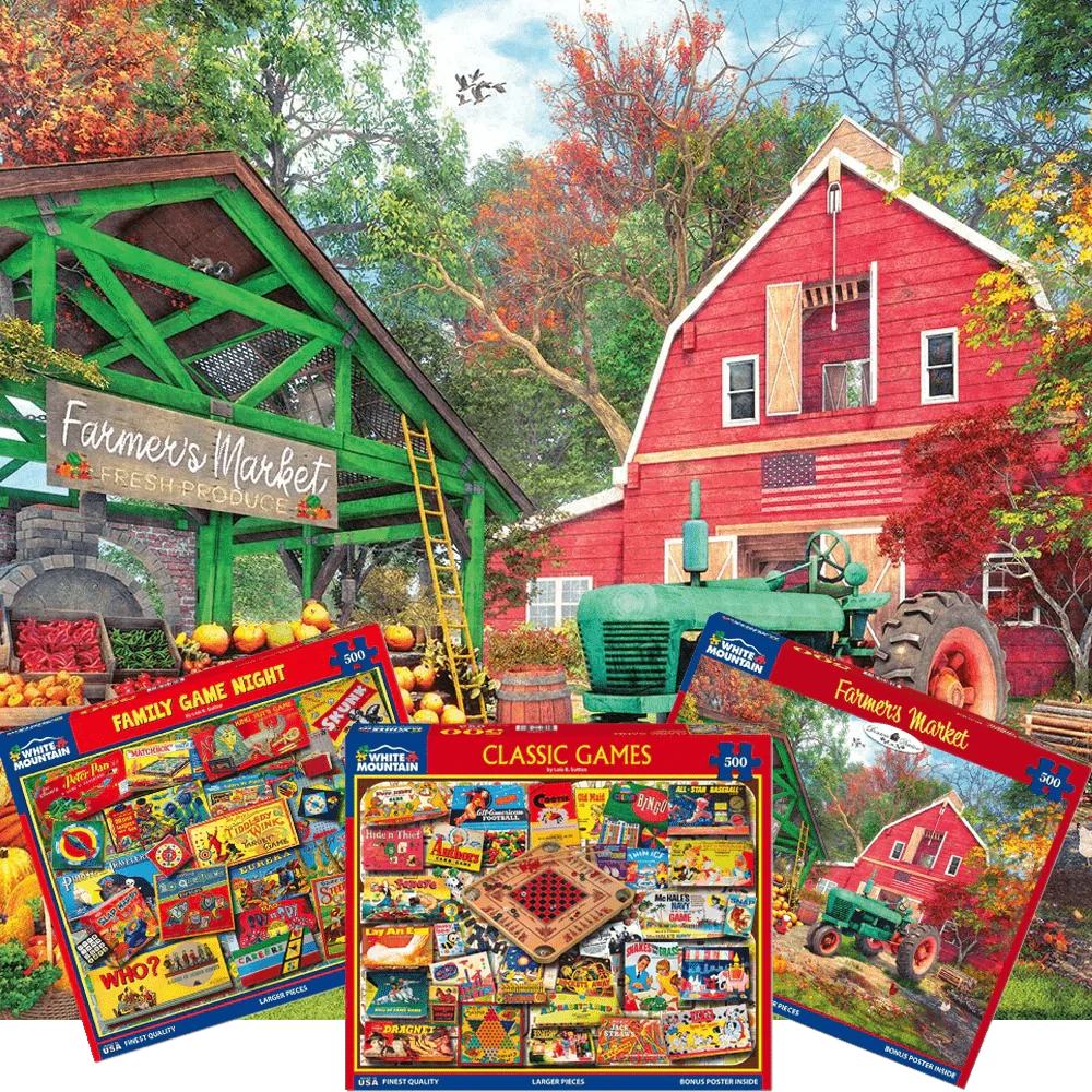 1 Year Puzzle Subscription Bi-monthly 300-500 Piece - Gift